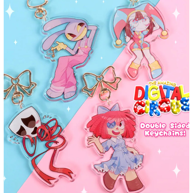 The Amazing Digital Circus Acrylic Keychain Double Sided!