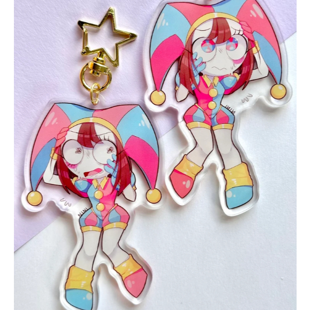 The Amazing Digital Circus Acrylic Keychain Double Sided!