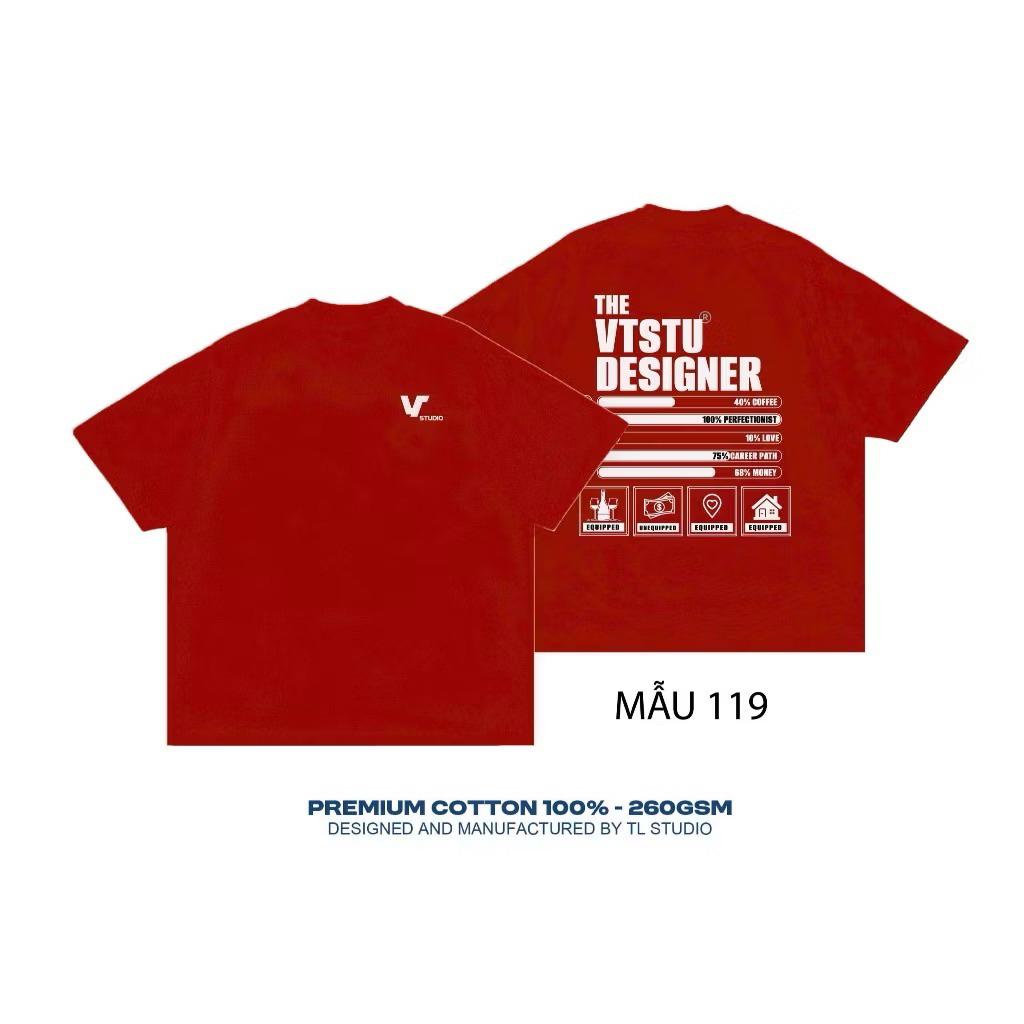 Áo Thun Oversize - 100% cotton - định lượng 260gsm