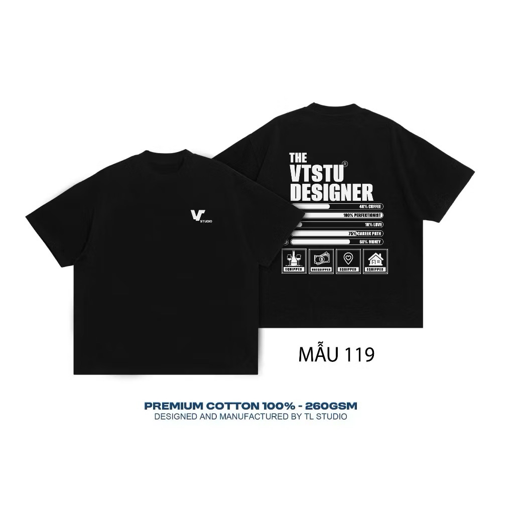 Áo Thun Oversize - 100% cotton - định lượng 260gsm