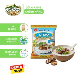 Cháo NẤM ĐÔNG CÔ ăn liền bích chi tiện lợi dễ sử dụng cho người bận rộn gói 50g