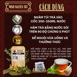 Trà Túi Lọc Tán Sỏi - Minh nguyên - Lợi Tiểu, Bài Tiết Sỏi Thận, Mật, Tiết Niệu, Bàng Quang, viêm nhiễm đau - 50 lọc