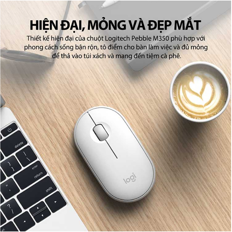 [🔰Chính Hãng] Chuột Bluetooth Không Dây Logitech M350s - Mỏng Nhẹ, Yên Tĩnh, Pin Bền Bỉ, Đa Thiết Bị | BigBuy360 - bigbuy360.vn