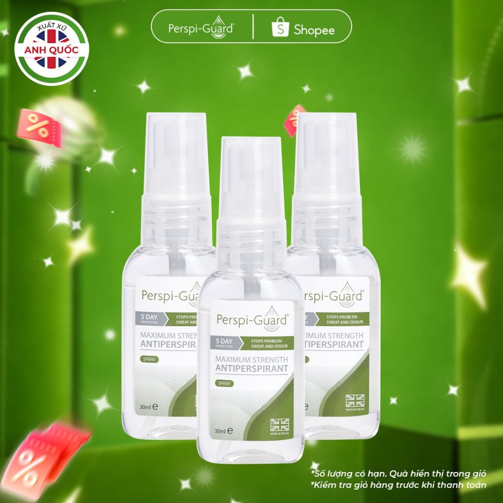 Bộ 3 xịt khử mùi và ngăn mồ hôi toàn thân Perspi-Guard 30ml