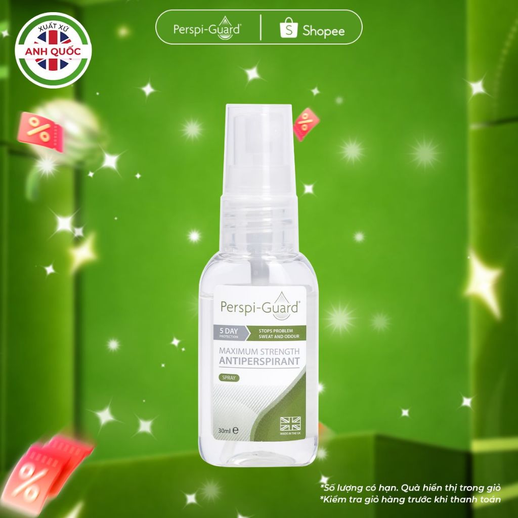 Xịt khử mùi ngăn mồ hôi toàn thân cao cấp Perspi-Guard hiệu quả 3 - 5 ngày 30ml