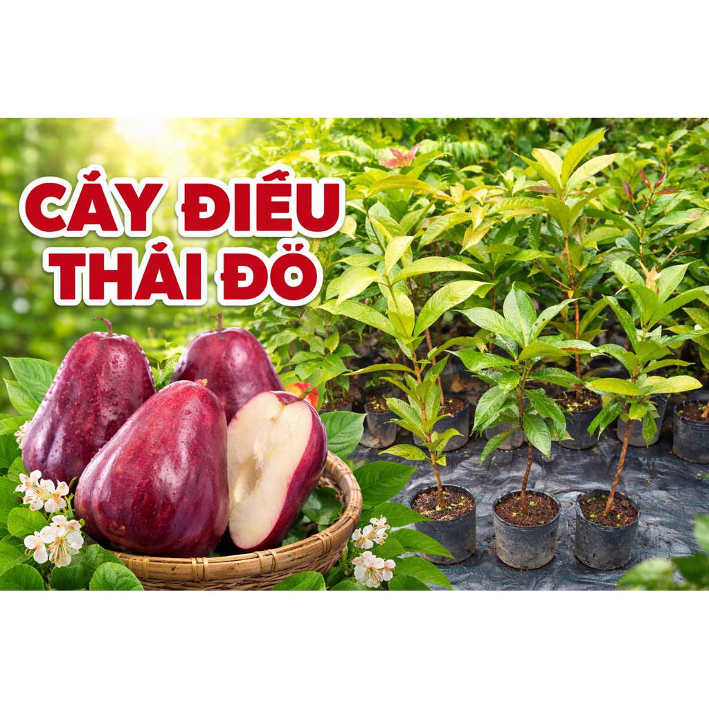 CÂY ĐIỀU THÁI ĐỎ – GIỐNG TRÁI TO, NGỌT GIÒN, RẤT DỄ TRỒNG.