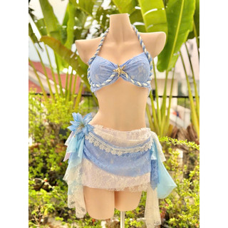Set Bikini Khăn Quấn Eo Hoạ Tiết Hoa Cao Cấp Mùa Hè HotTrend ( HÀNG THIẾT KẾ Vải Cao Cấp ) Size 45kg-55kg tuỳ chiều cao
