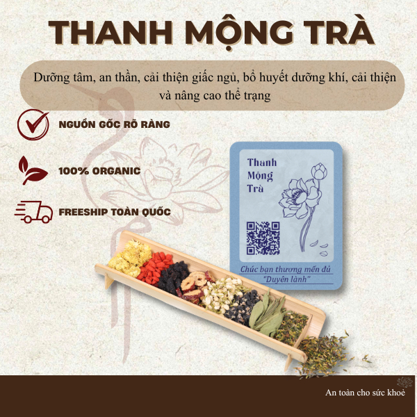 Thanh Mộng Trà Phúc Hy Đường - Trà dưỡng tâm, an giấc, thư giãn tâm trí, da đẹp tự nhiên