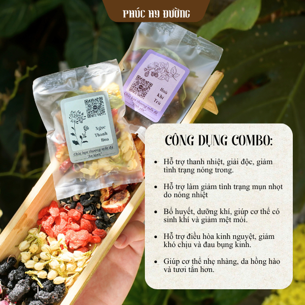 Combo Trà Thanh Nhiệt Dưỡng Khí Phúc Hy Đường -  Hỗ trợ thanh nhiệt, dưỡng huyết, điều khí và điều hòa cơ thể