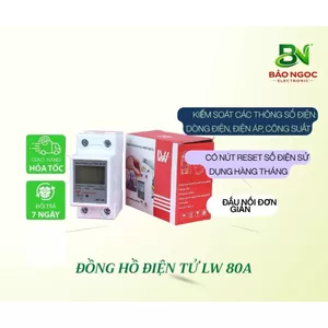 Đồng hồ đo điện LW 220V có nút RESET độ chính xác cao - công tơ điện tử 1 pha
