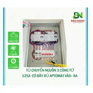 Tủ chuyển nguồn tự động 3 công tơ 125A - ATS 125A - cầu dao điện tự động - chuyển nguồn tự động
