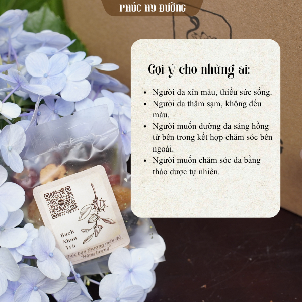 Combo Sáng Da Trắng Hồng Phúc Hy Đường - Hỗ trợ dưỡng huyết, nuôi dưỡng làn da từ bên trong và chăm sóc da từ bên ngoài