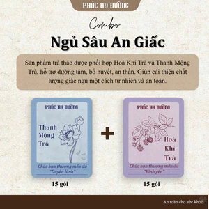 Combo Trà Ngủ Sâu An Giấc Phúc Hy Đường - Hỗ trợ dưỡng tâm, bổ huyết, cải thiện chất lượng giấc ngủ