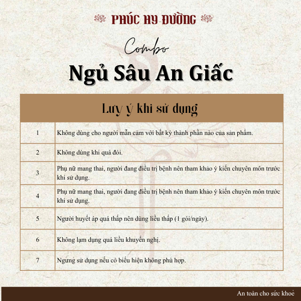 Combo Trà Ngủ Sâu An Giấc Phúc Hy Đường - Hỗ trợ dưỡng tâm, bổ huyết, cải thiện chất lượng giấc ngủ