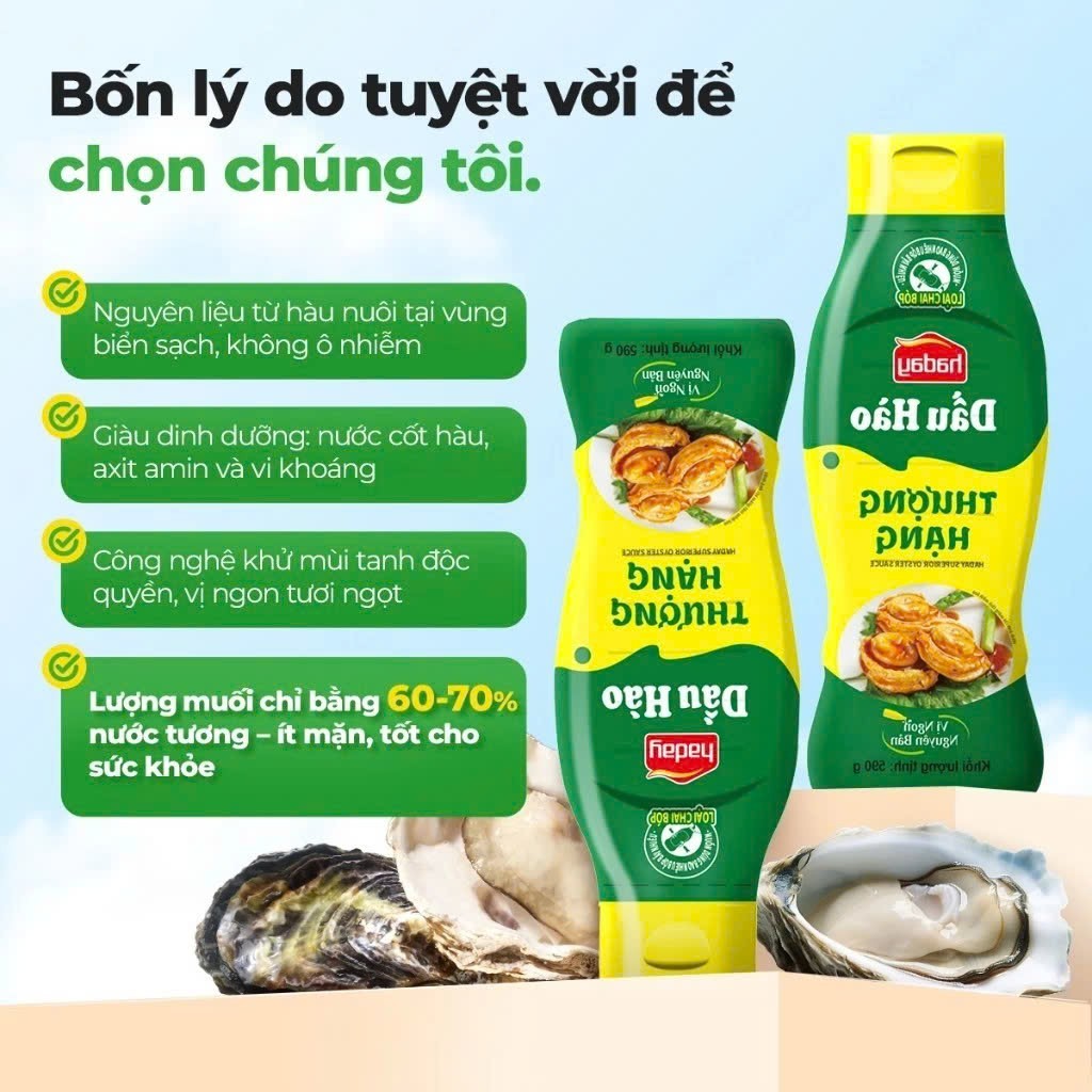 Dầu Hào Thượng Hạng Haday 590g Đậm Đà, Gia Vị Nêm Sẵn Ướp Xào Nấu Chuẩn Vị Trung Hoa