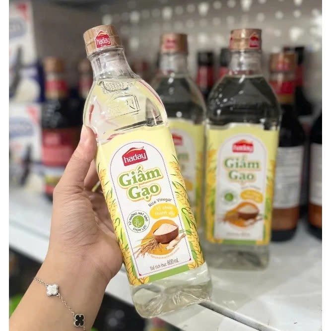 Giấm Gạo Haday 800ml Chua Dịu Thanh Mát, Dùng Trộn Salad, Ngâm Chua, Nấu Ăn Chuẩn Vị