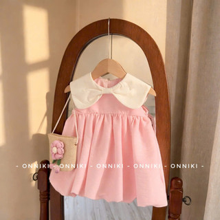 Váy dáng bí babydoll bé gái sát nách cho bé gái dạo phố đi học không tay mới size 6-25kg COCO