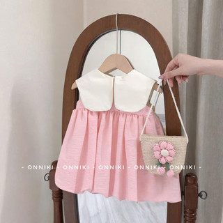 Váy dáng bí babydoll bé gái sát nách cho bé gái dạo phố đi học không tay mới size 6-25kg COCO