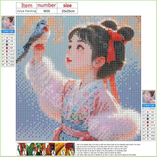 Tranh đính đá tự hoàn thành sz 25x25 mẩu dễ thương dễ làm siêu xinh