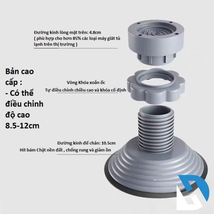 Chân Kê Đa Năng COMCOM Kê Máy Giặt, Tủ Lạnh, Bàn Ghế – Nâng Cao, Dễ Vệ Sinh, Chống Ẩm Mốc