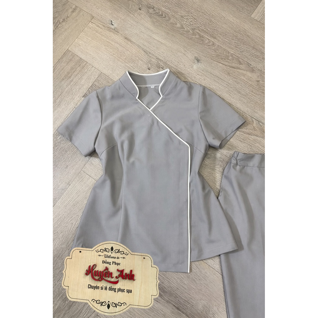 Đồng phục spa,thẩm mỹ viện,điều dưỡng, chất liệu cotton lạnh cao cấp hàng thiết kế