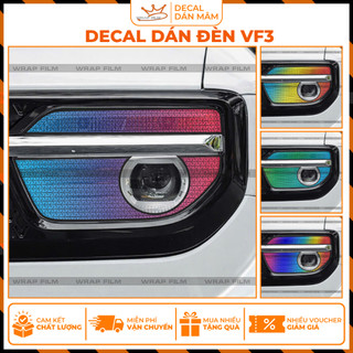 Decal dán đèn Vinfast VF3( 1 cặp) chất liệu PVC 3 lớp không phai màu, không bong tróc