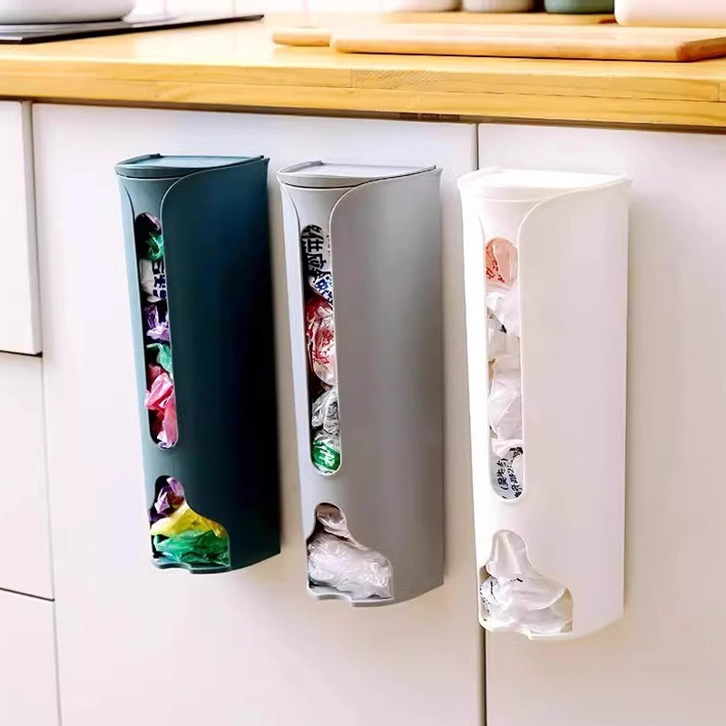 Hộp đựng túi nilong bông tẩy trang, hộp rút dán tường đựng đồ tiện ích SH0068  hộp túi rác dán tường