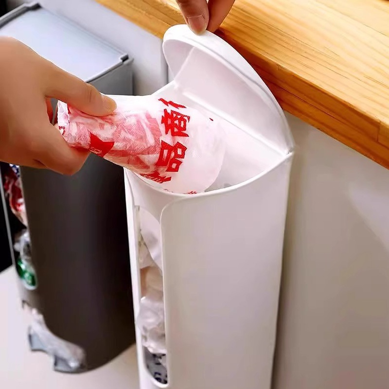 Hộp đựng túi nilong bông tẩy trang, hộp rút dán tường đựng đồ tiện ích SH0068  hộp túi rác dán tường