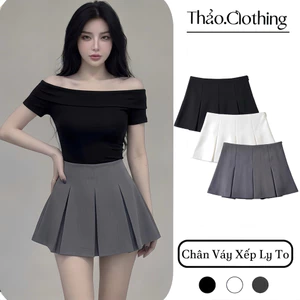 CHÂN VÁY XẾP LY TO CHẤT ÉP MÙNG 2Lớp Dày Dặn Có Quần Bảo Hộ - Thảo.Clothing S023 nữ