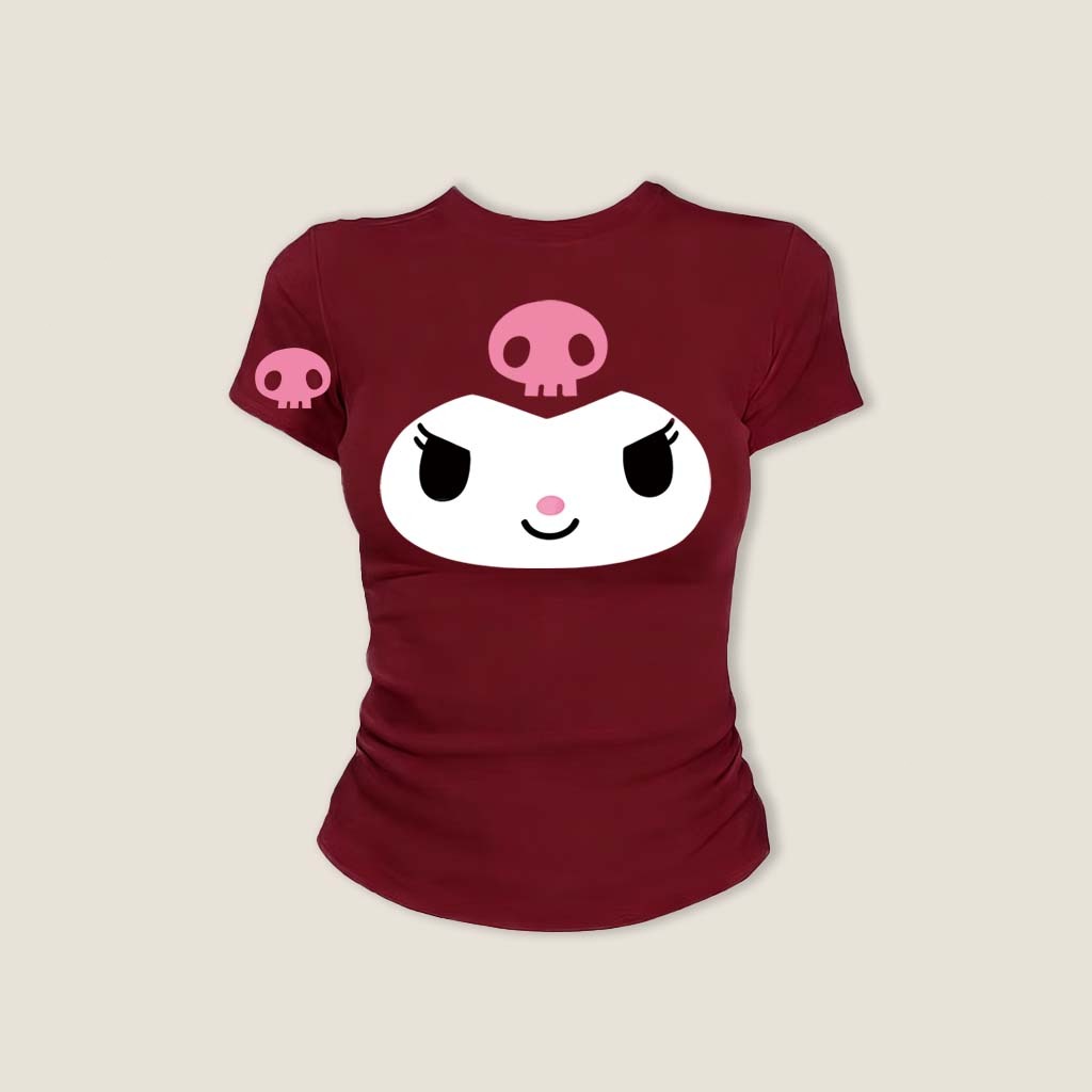 COD BOOM🔥 Áo Baby Tee Nữ Ôm Body-Áo Thun Ngắn Tay Y2K In Hình Phong Cách Mới Mùa Hè, Ôm Cổ Tròn Hàng Đầu Hợp Kiểu Mỹ #01