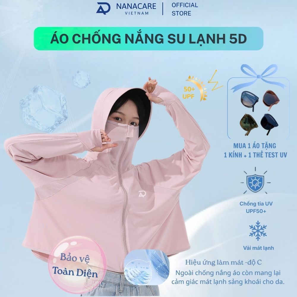 Áo Chống Nắng Nữ Cánh Dơi, Áo Công Nghệ Cool Max Chống UV hiệu quả Nanacare, giúp hack dáng tăng chiều cao