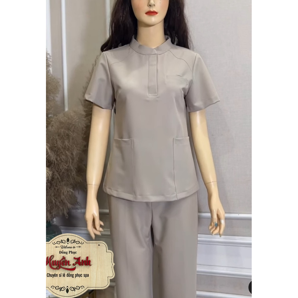 Đồng phục thiết kế spa, thẩm mỹ viện , cao cấp chất liệu cotton lạnh cao cấp