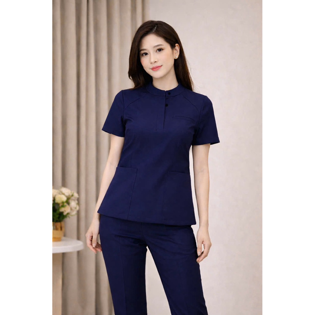 Đồng phục thiết kế spa, thẩm mỹ viện , cao cấp chất liệu cotton lạnh cao cấp