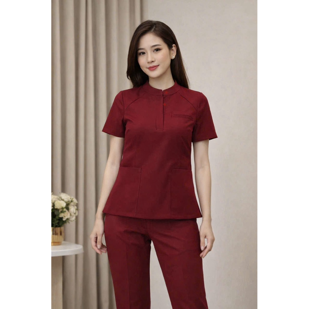 Đồng phục thiết kế spa, thẩm mỹ viện , cao cấp chất liệu cotton lạnh cao cấp