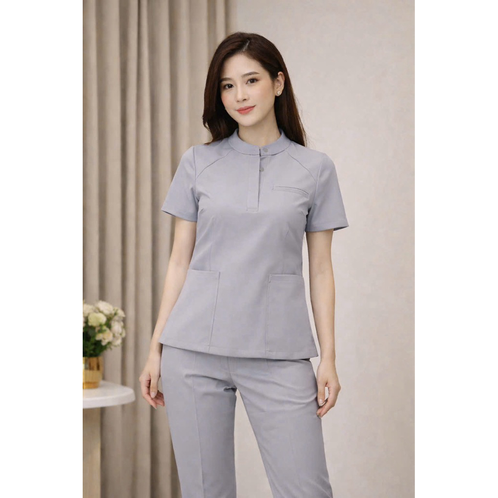 Đồng phục thiết kế spa, thẩm mỹ viện , cao cấp chất liệu cotton lạnh cao cấp