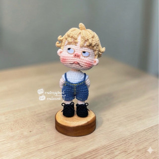 búp bê len moody mặt quạo tặng kèm chân đế