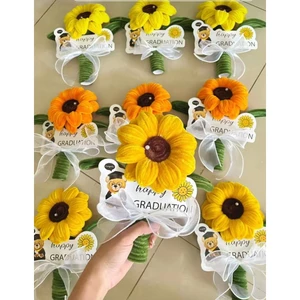 Hoa Hướng Dương Kẽm Nhung Cầm Tay, Hoa Tốt Nghiệp Kẽm Nhung