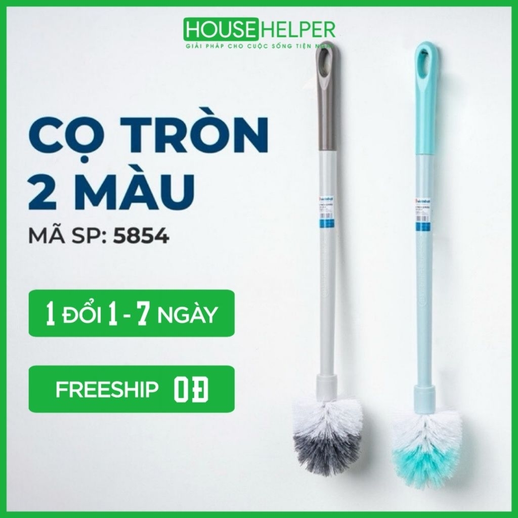 Cọ Toilet Cọ Bồn Cầu Cán Dài 2 Màu 5854, Bàn Chải Vệ Sinh Nhà Tắm Việt Nhật