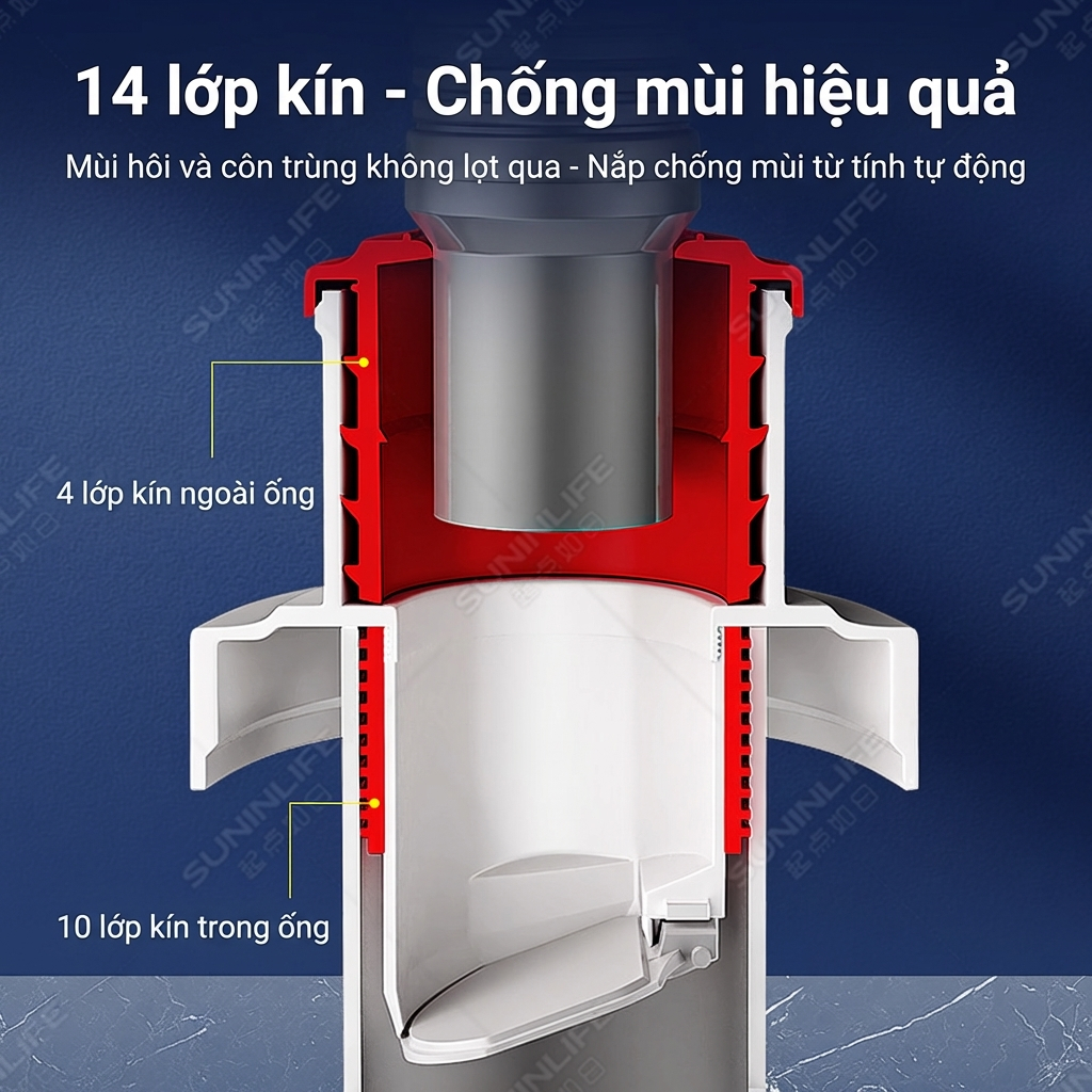 Ngăn mùi bồn rửa chén, Đầu nối silicon có lỗ cắm máy lọc nước chống trào ngược cống