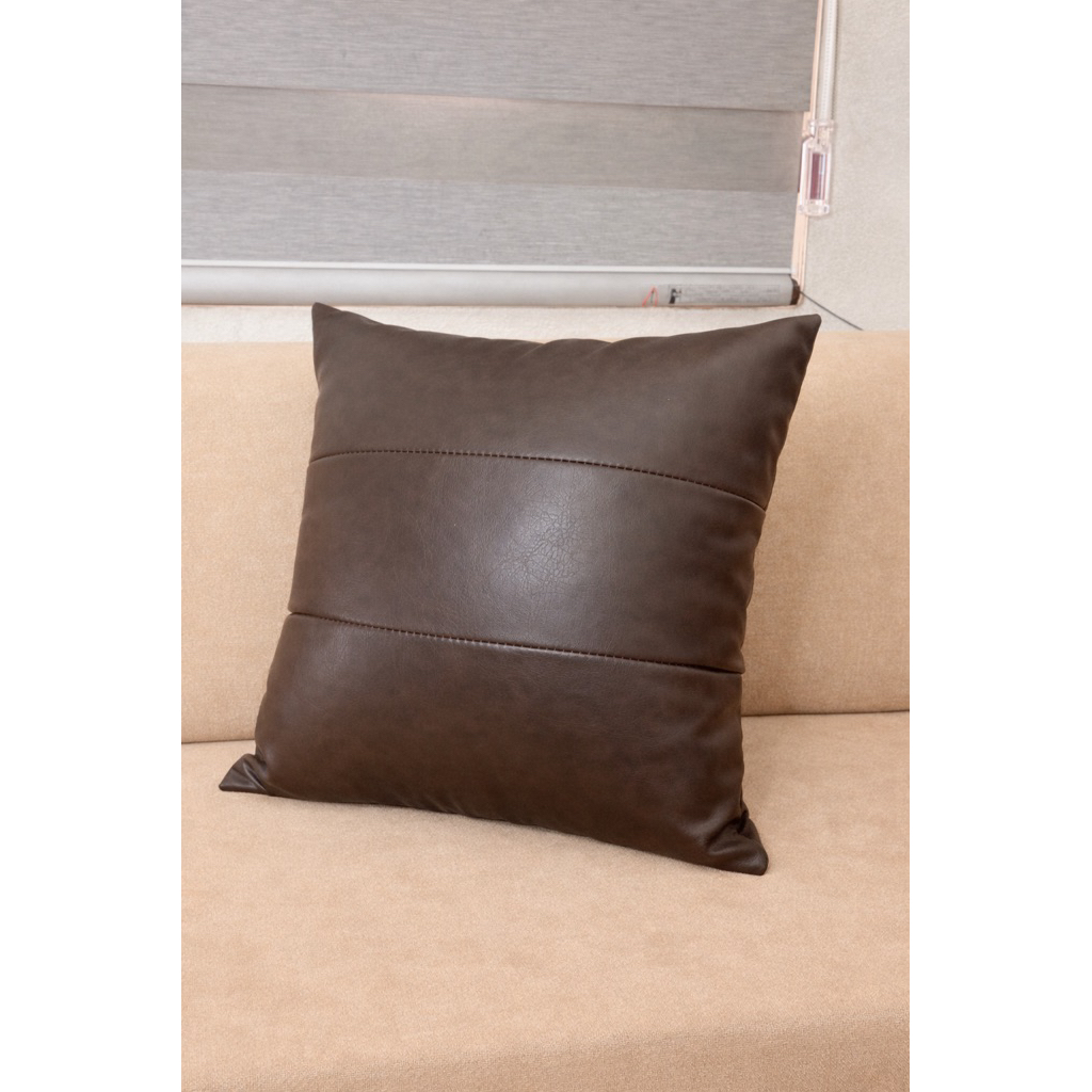 [ Gối kèm Ruột ] Gối Deco, Gối Tựa , Gối Ôm Da Cleo nhập khẩu bền bỉ. Gối kẻ ngang.