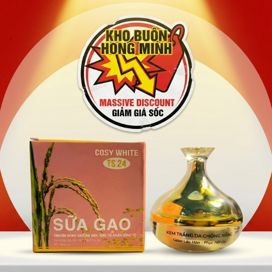 Kem Dưỡng Trắng Da Mặt Chống Nắng Ngừa Lão Hóa Phục Hồi Da Sữa gạo Cosy White (Hồng)