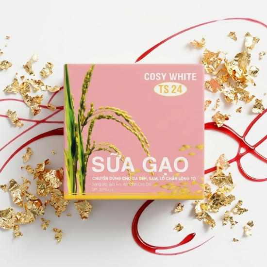 Kem Dưỡng Trắng Da Mặt Chống Nắng Ngừa Lão Hóa Phục Hồi Da Sữa gạo Cosy White (Hồng)