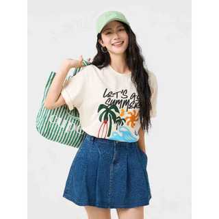 [DREAM TEAM] Áo thun phông gia đình ba mẹ bé YODY Let's Go Summer vải cotton compact MCTS26S027 WCTS26S020