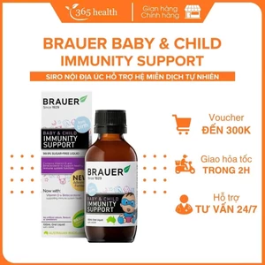 Siro Brauer Baby & Child Immunity Support chai 100ml tăng đề kháng cho trẻ từ sơ sinh đến 12 tuổi