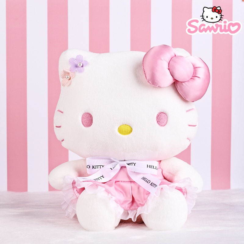Gấu bông hello kitty phối váy cao cấp, Thú nhồi bông helo kitty cute đáng yêu làm quà tặng cho bé gái, Bạn Gái , Bobesu