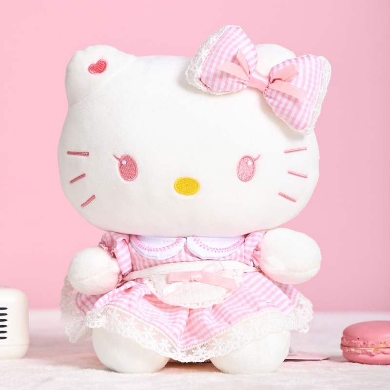 Gấu bông hello kitty phối váy cao cấp, Thú nhồi bông helo kitty cute đáng yêu làm quà tặng cho bé gái, Bạn Gái , Bobesu