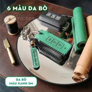 Bao Da Mitsubishi Xpander, Xforce, Outlander,.. (kiểu chìa chữ nhật 2 và 3 nút bấm) - Da bò khâu tay