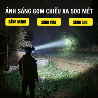 Bảo hành 12 tháng - Đèn Pin Đội Đầu Siêu Sáng Thái Lan 8822, Pin Trâu 10 - 15 tiếng, chiếu xa 400M, đi rừng, đi soi đêm