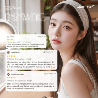 Lens 1 ngày màu có độ cận từ 0 - 8 độ màu nâu & xám hiệu Angel Eyes Hàn Quốc - Đường kính 14.2mm