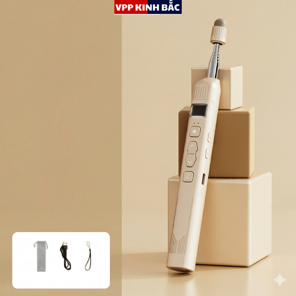 [Mẫu Mới 2026] Bút Trình Chiếu Đa Năng  - Laser Chỉ Điểm, Viết Màn Hình & Thước Đo Điện Tử